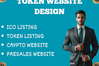 create crypto token website,ico, coin, meme, token crypto and presales website