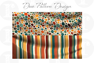 create 2 beautiful seamless pattern for fabrics
