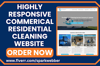 cleaning website commercial residential office cleaning service handyman website