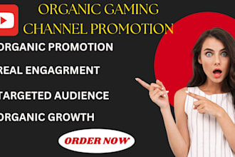 do youtube gaming channel promotion, video promotion to get organic subscribers