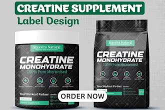 design body care label pre workout supplement product label design for packaging