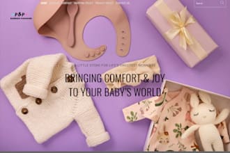 design shopify baby store baby dropshipping store kids shopify store toddler