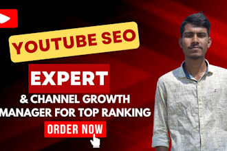 be your youtube channel manager and video seo expert