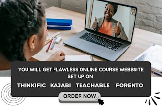 set online course website thinkific kajabi teachable forento graphy learnworlds