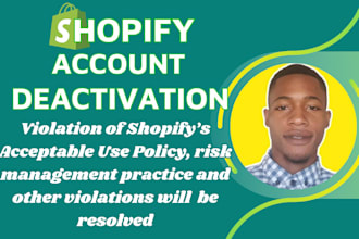 audit, fix violation, reinstate and restore your suspended or deactivated store
