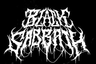 design death metal, black metal and heavy metal logo for your band