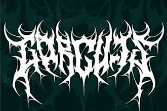 create death, black metal, grindcore, hardcore band logo