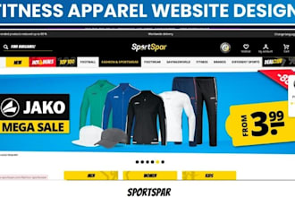 design fitness apparel website sportwear website yoga gym website fitness store