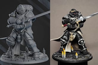 model, print and paint 3d miniatures 3d figures boardgame warhammer 3d figurines