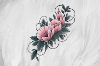 minimalist unique tattoo sketch, sleeve tattoo design