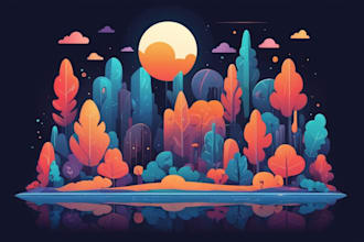 create modern flat vector illustration