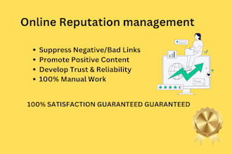 do online reputation management, reverse SEO to push down negative listing