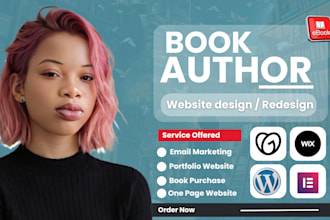 design author website, children book author website, author portfolio, logo
