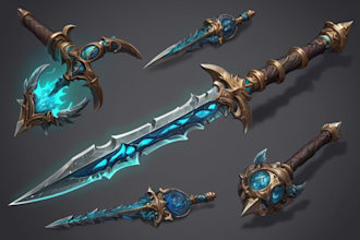 draw fantasy dnd weapon art for your game