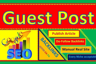 40 guest post backlinks for SEO good da websites