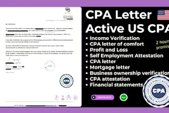 be US CPA audit review, financial statements, profit and loss, CPA letter,
