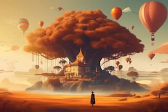 create surrealism illustration design