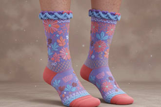 create digital pattern socks design
