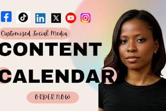 create 1 month social media content calendar