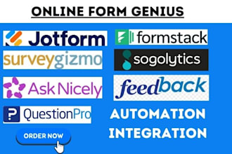 setup jotform questionpro surveygizmo asknicely feedbackly sogolytics formstack