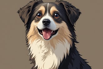 paint a watercolor portrait of your pet or animal