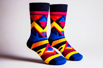 do an sell premade socks design pattern your brand
