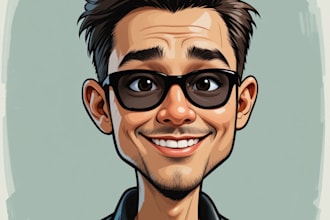 draw a funny caricature with my style