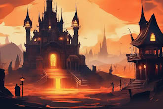 create dark art illustration