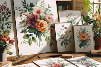paint watercolour botanical illustrations