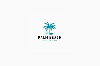 bring your brand to life with a beach palm tree logo