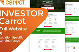 do investor website, real estate website, investment landing page, wordpress web