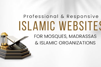 develop a custom islamic website for businesses, mosques and charities