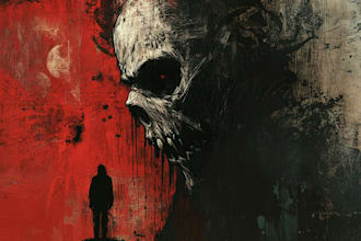 make anything dark art, horror, black metal art illustration