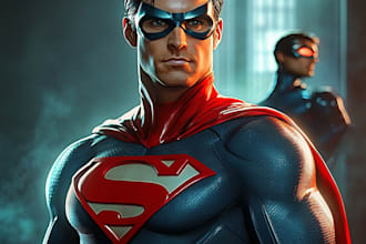 design a cartoon character superhero