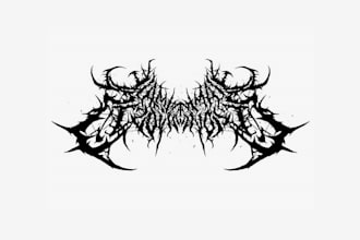draw metal band logo creation