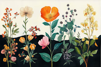 draw botanical illustration art for you