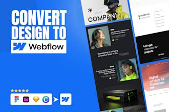 develop webflow landing page or website