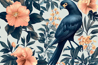 make botanical and animal designs and patterns for you