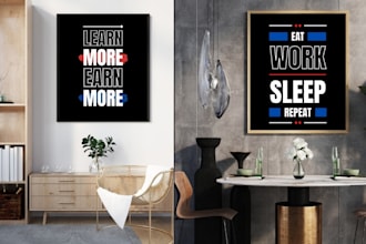 design custom motivational canvas wall art