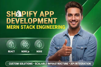 build a custom shopify embedded app or mern web application
