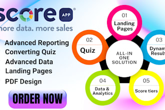 build a scoreapp scorecard landing page with a detailed report