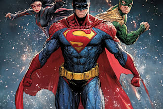 draw a superhero cartoon character for you