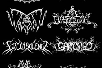 create raw hardcore, punk, metal band logo