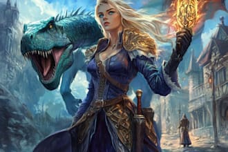 do a detailed dnd, fantasy or scifi character art