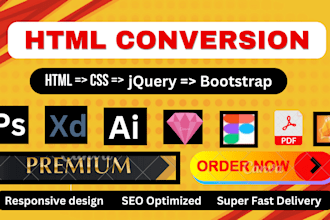 convert figma to html, sketch to html, xd to html, psd to html CSS bootstrap
