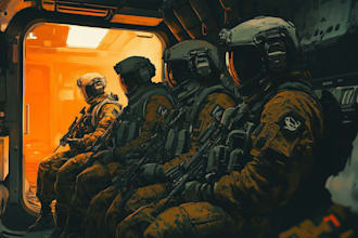 draw military themed illustrations
