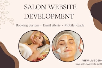 build a professional salon website with booking system