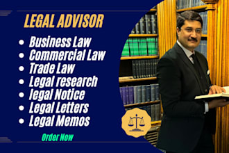assist in business law, commercial law and trade law