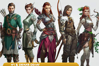 draw dnd art, creature, fantasy character, and dnd party