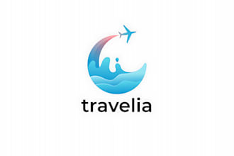 do memorable travel agency, vacation, resort, tour logo and any graphics design